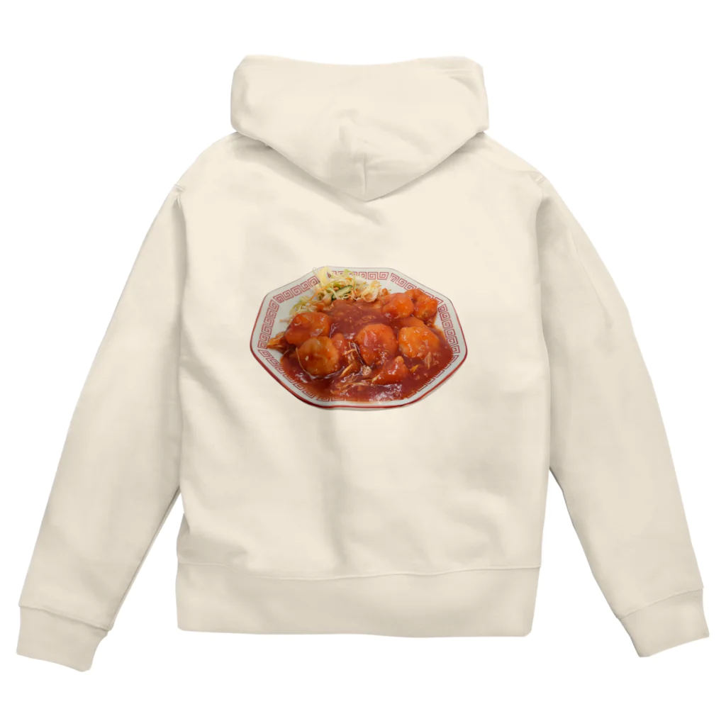 メシテロタイプ（飯テロTシャツブランド）のエビチリ（虾辣椒） Zip Hoodie