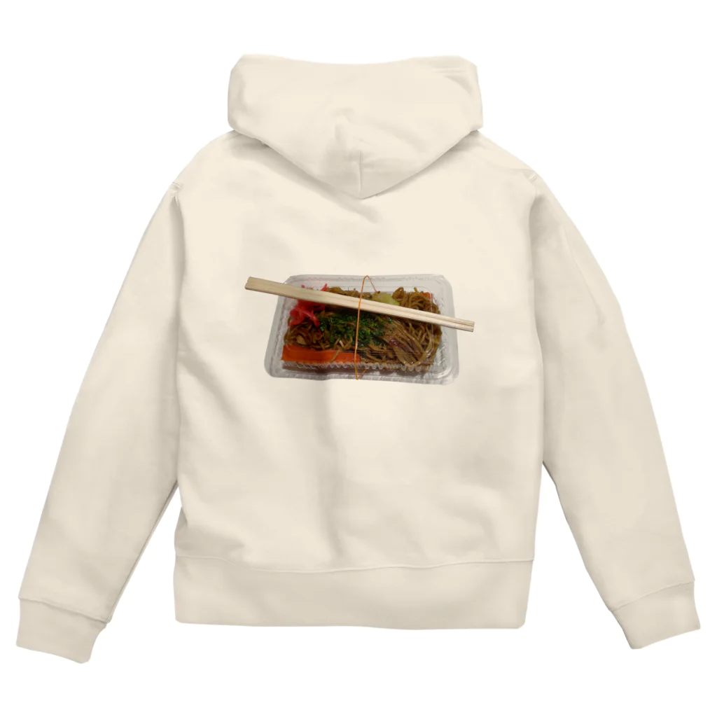 メシテロタイプ（飯テロTシャツブランド）の縁日焼きそば Zip Hoodie