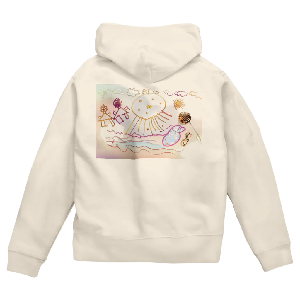 okono_eのクラゲにビックリ by 5-year-old Zip Hoodie