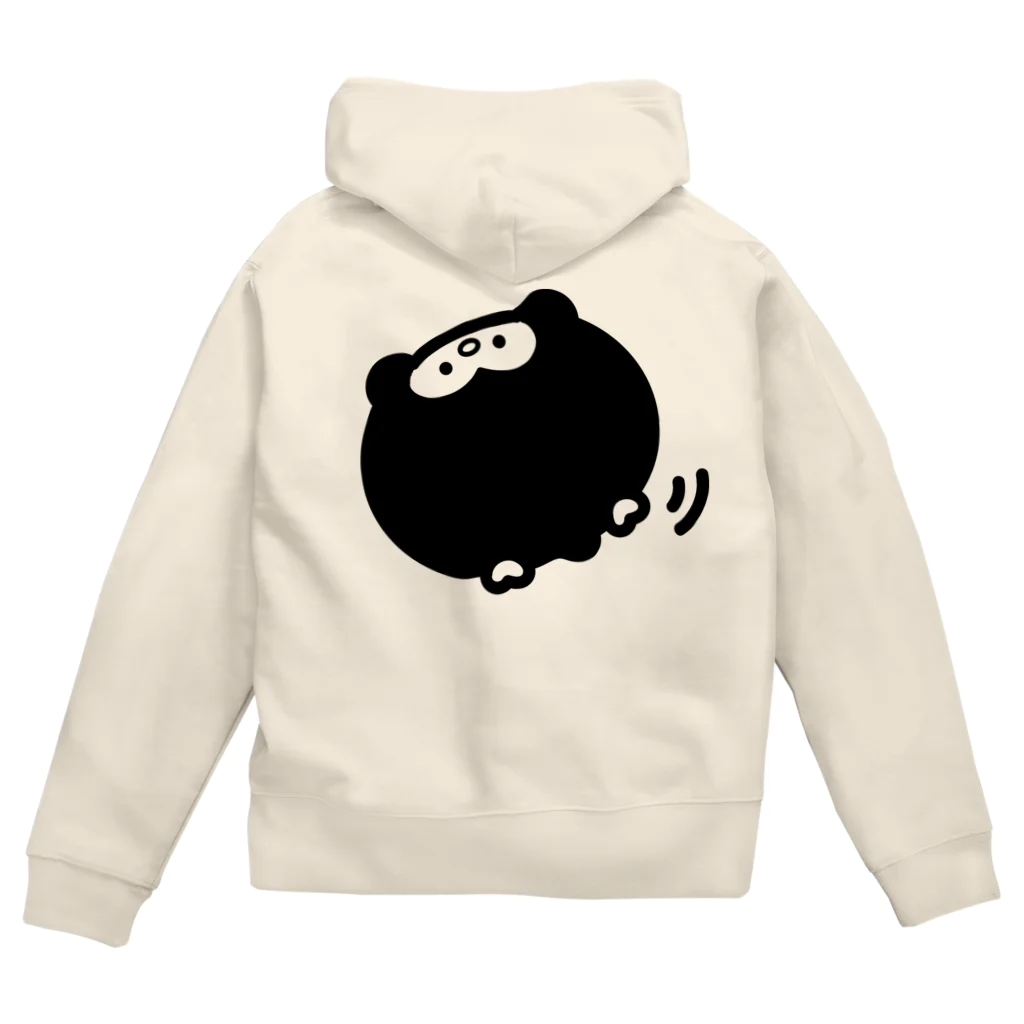 ちくわ屋さんの背中にひっつくペンちゃん Zip Hoodie