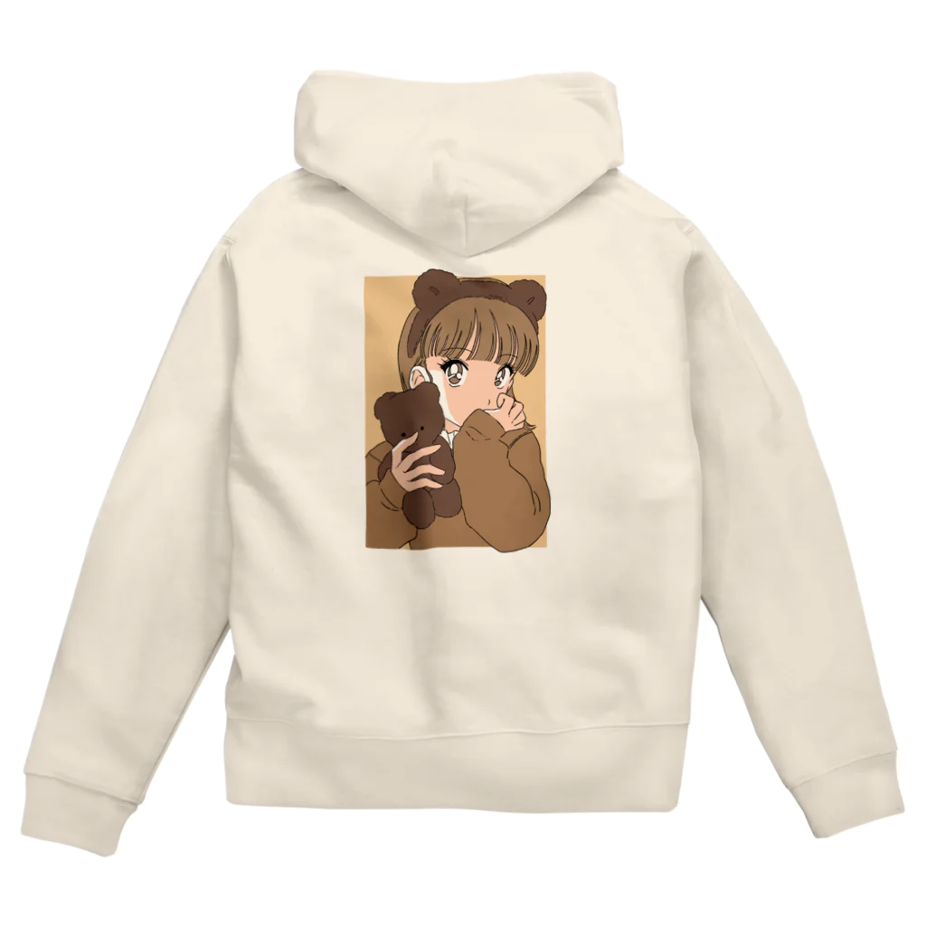 nsnのくまちゃんだいすきクラブ（brown） Zip Hoodie