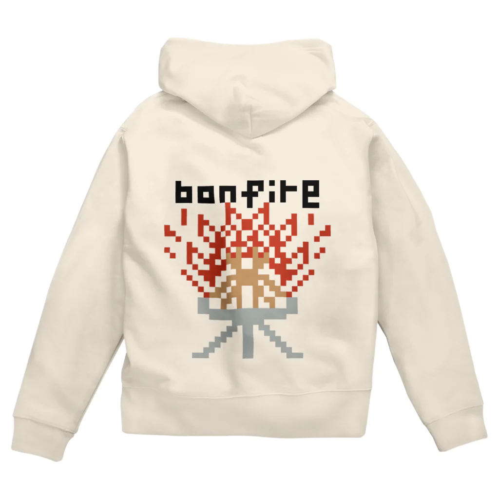 ドットトドットットのドット絵ぼんファイヤー Zip Hoodie