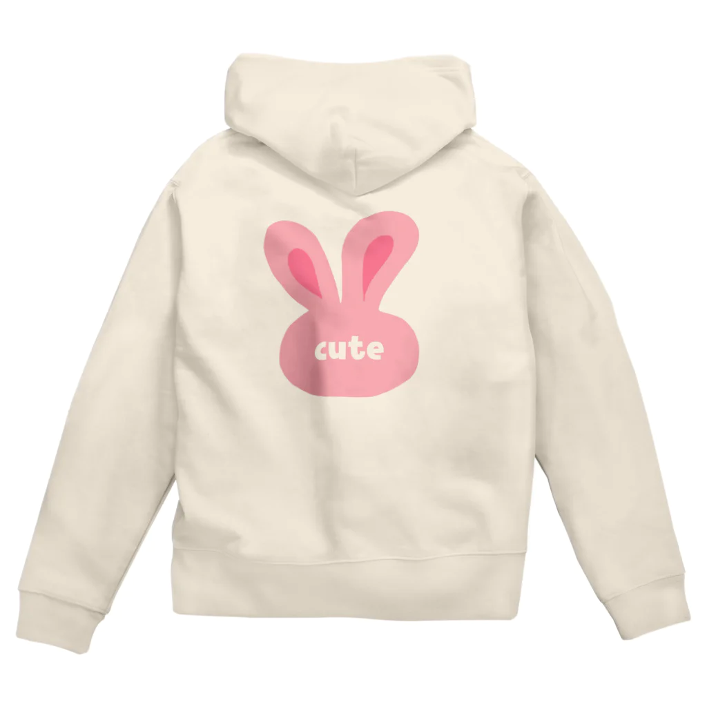 chaiのcuteウサギ Zip Hoodie