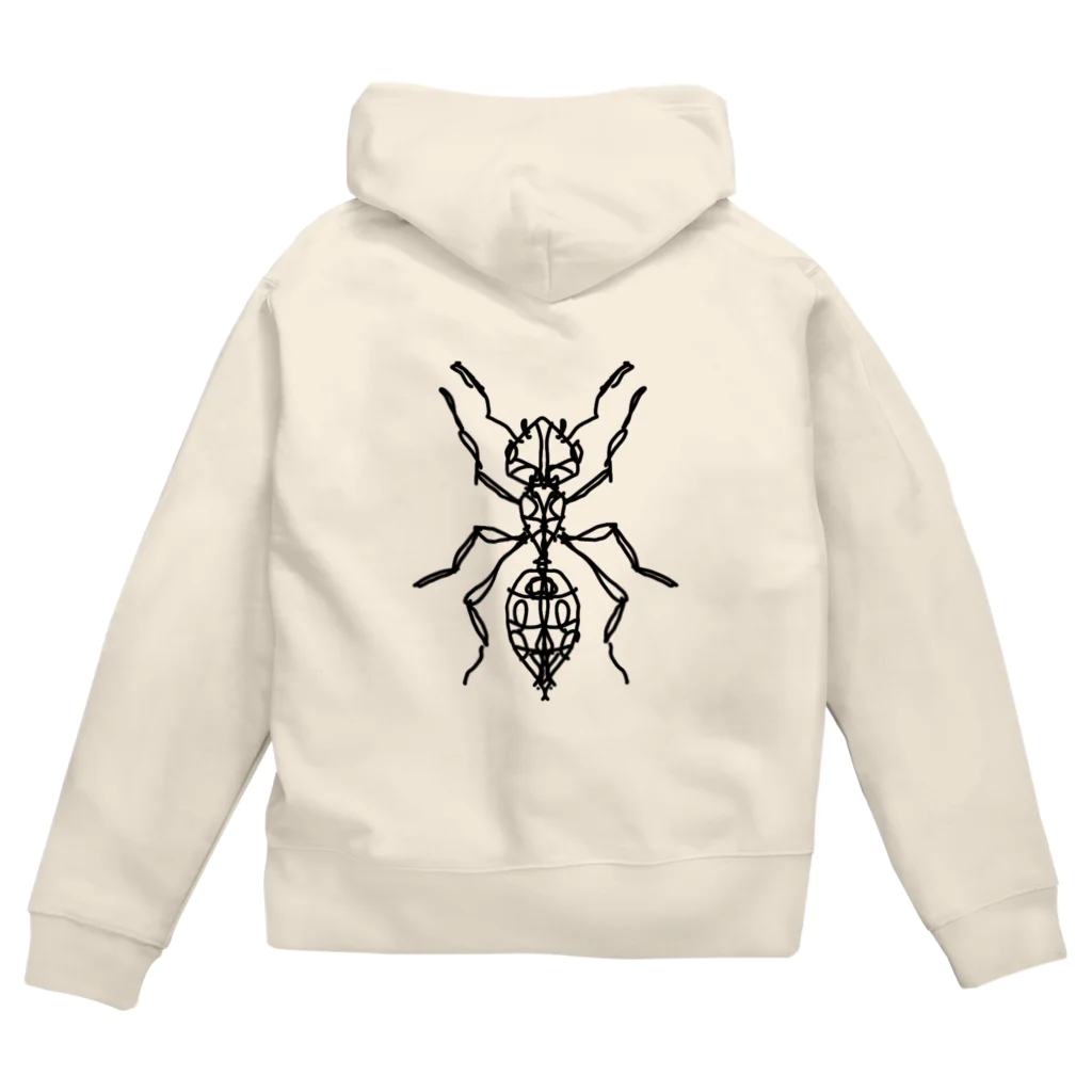 Full of vitality　(フル　オブ　バイタリティ)のant ☆　モノトーンバージョン　(あり)　Full of vitality　(フル　オブ　バイタリティ) Zip Hoodie