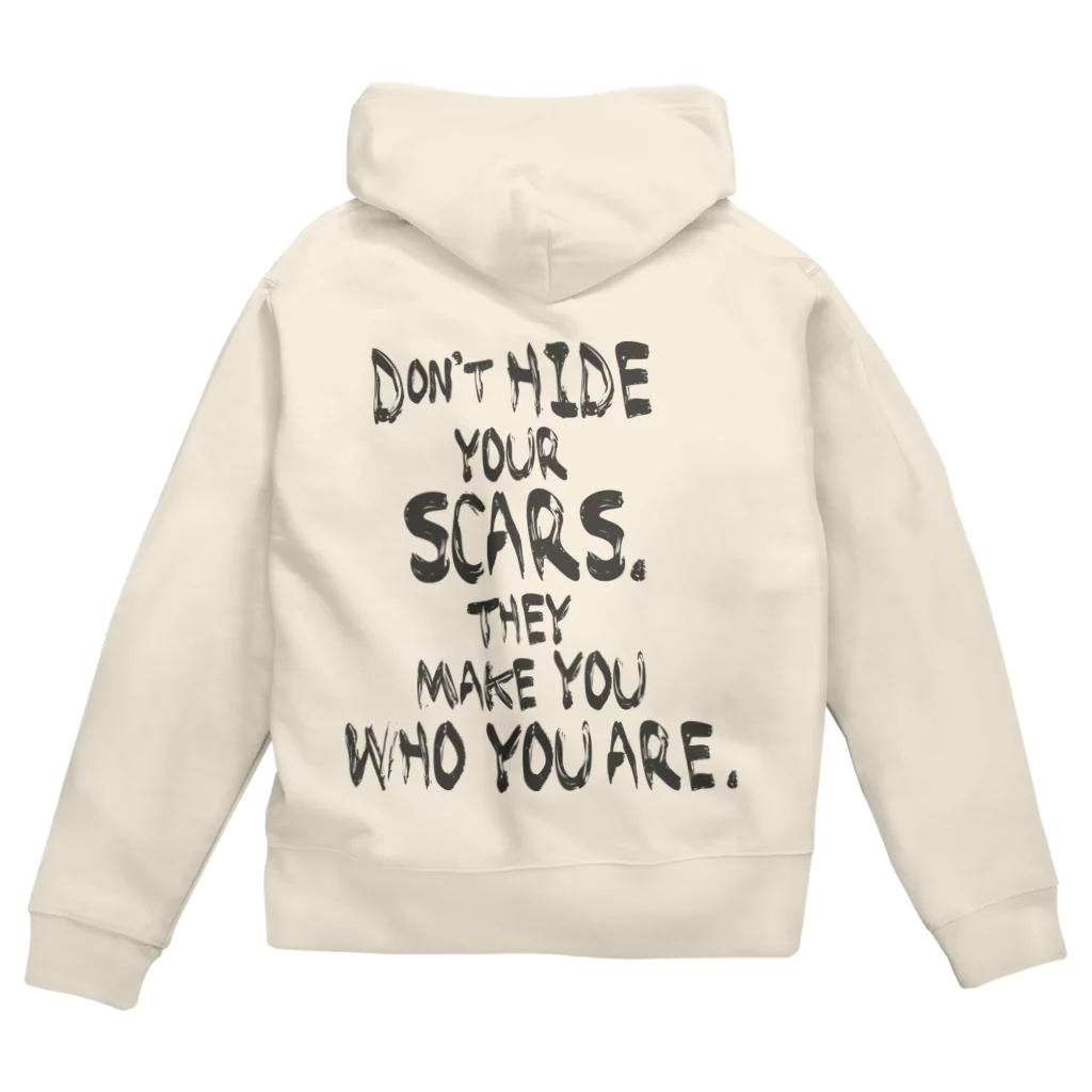 SCARSのDon't hide your scars! ジップパーカー