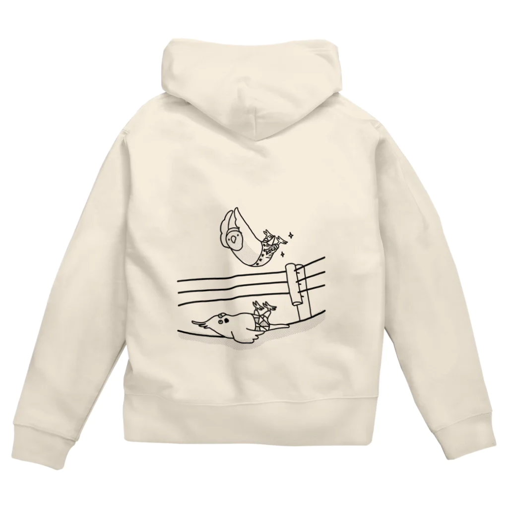 オグチヨーコのコザクラさんダイビングボディプレス！ Zip Hoodie