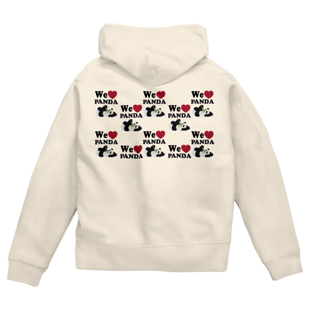 キッズモード某のwe love パンダ　総柄 Zip Hoodie