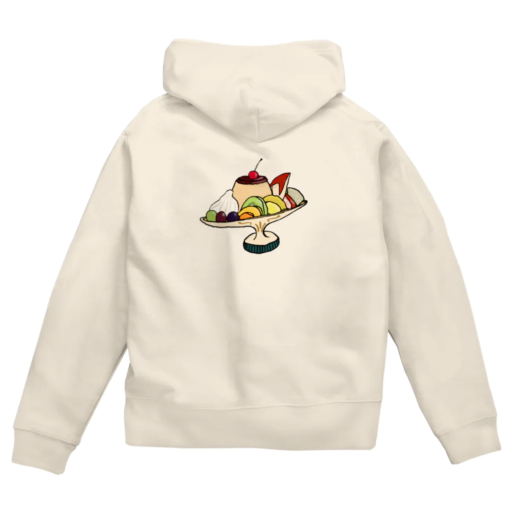 気ままに創作　よろず堂のプリン・ア・ラ・モード　ポップ Zip Hoodie