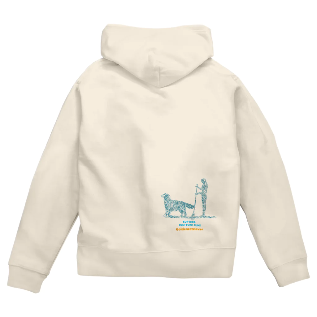 AtelierBoopの花月　SupDog　ゴールデン Zip Hoodie