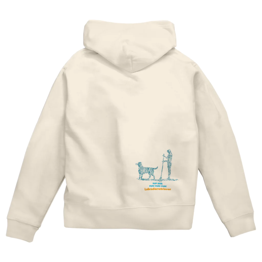 AtelierBoopの花月　SUPDog　ラブラドール Zip Hoodie