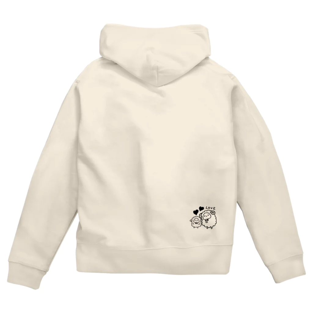 もふもふひつじ 憩いの広場のもふもふひつじ ランチタイム Zip Hoodie