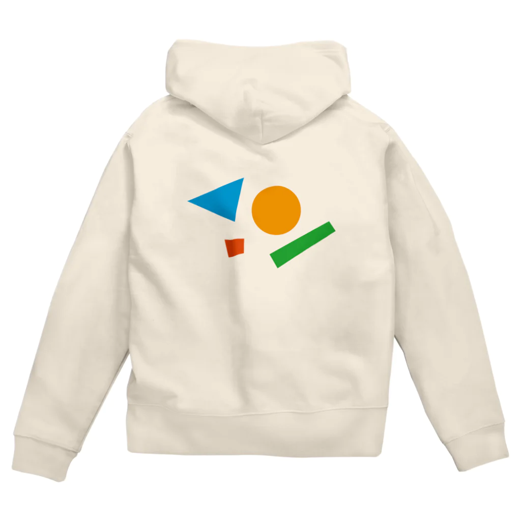 うさぎちゃんアイランドの幾何学模様ロゴ カラフルver. Zip Hoodie