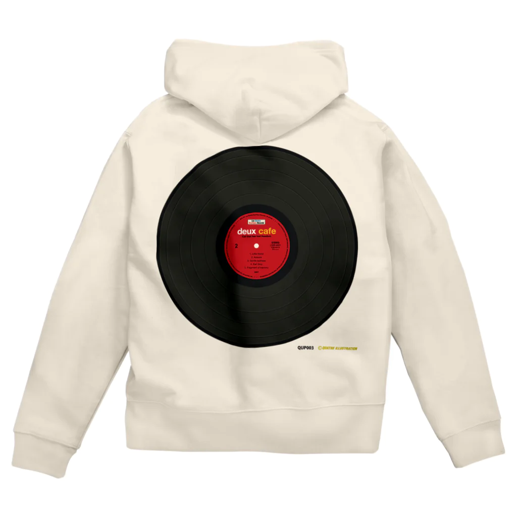 Quatre Illustrationのキャトルレコード01-B Zip Hoodie