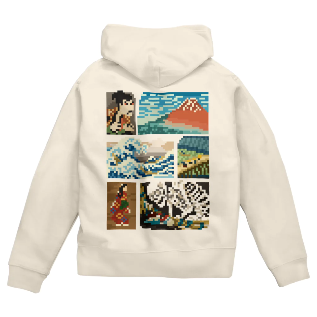 すとろべりーガムFactoryの【バックプリント】 ドット浮世絵 Zip Hoodie