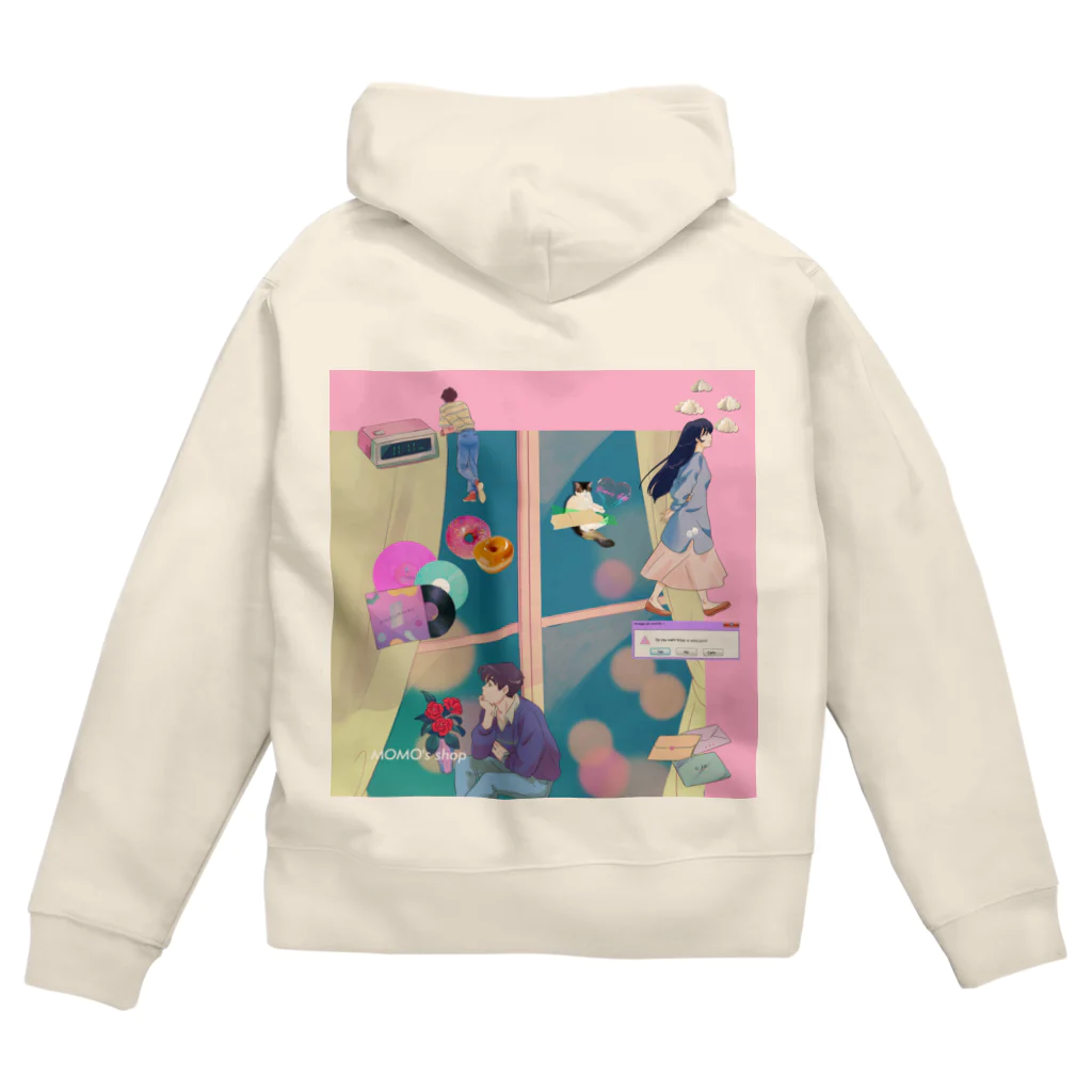 𝙈𝙊𝙈𝙊'𝙨 𝙎𝙝𝙤𝙥の90's anime & momo #03 Zip Hoodie