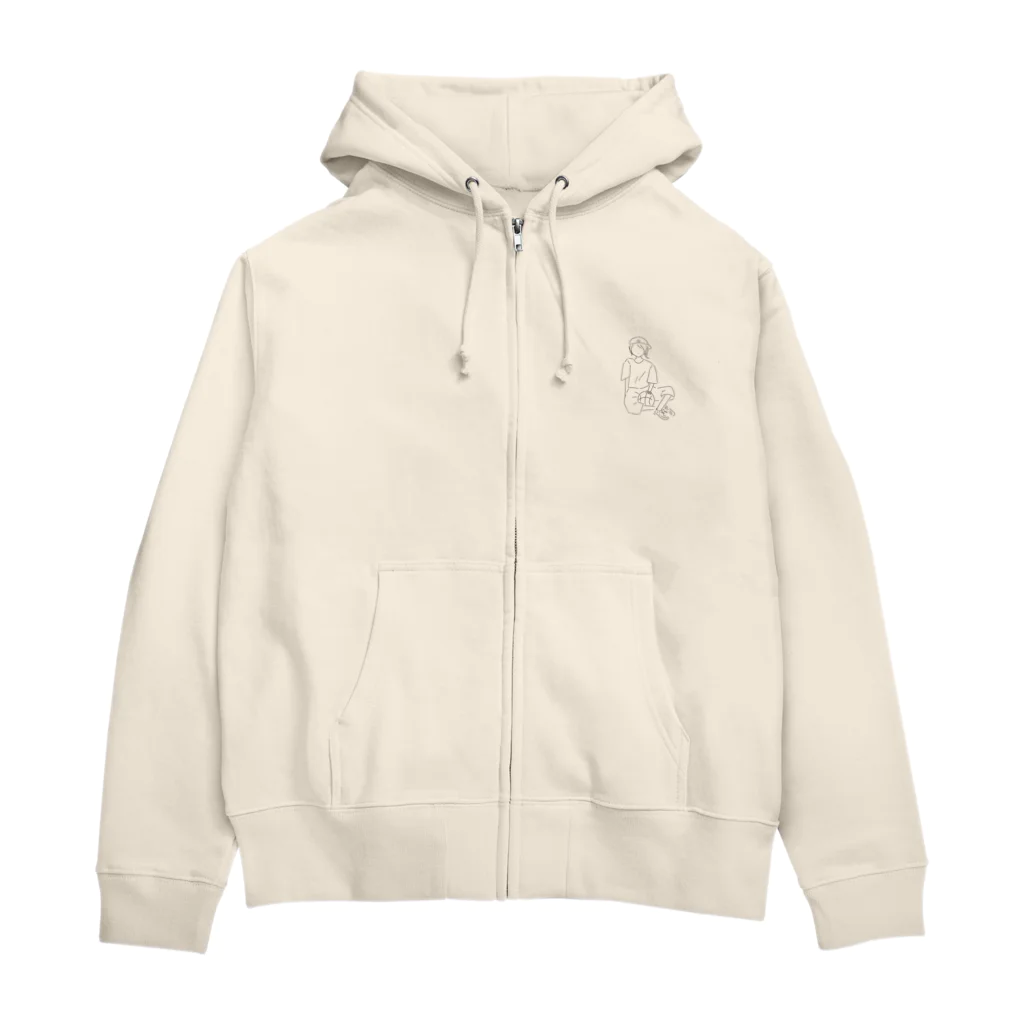 一杯のコーヒー。の女の子④ Zip Hoodie