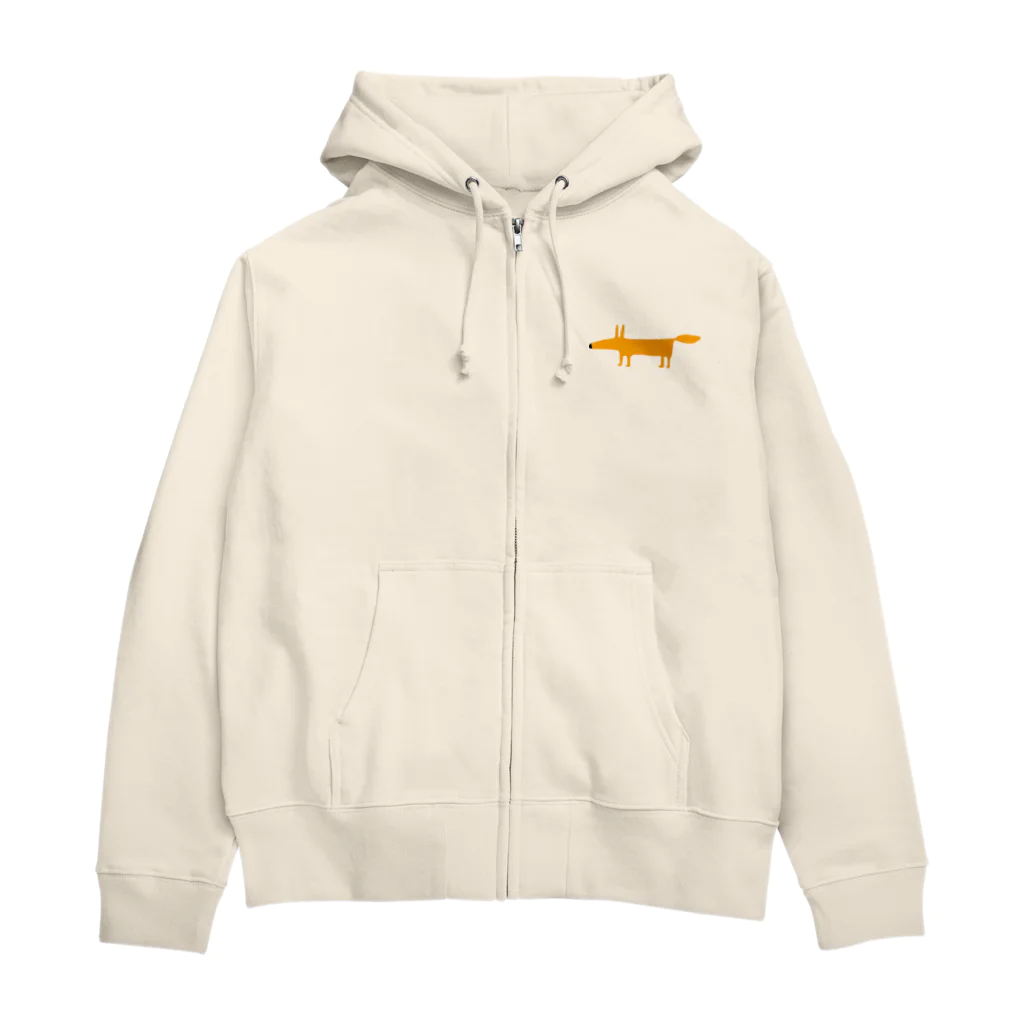 【KOTCH】 Tシャツショップのフォックス Zip Hoodie