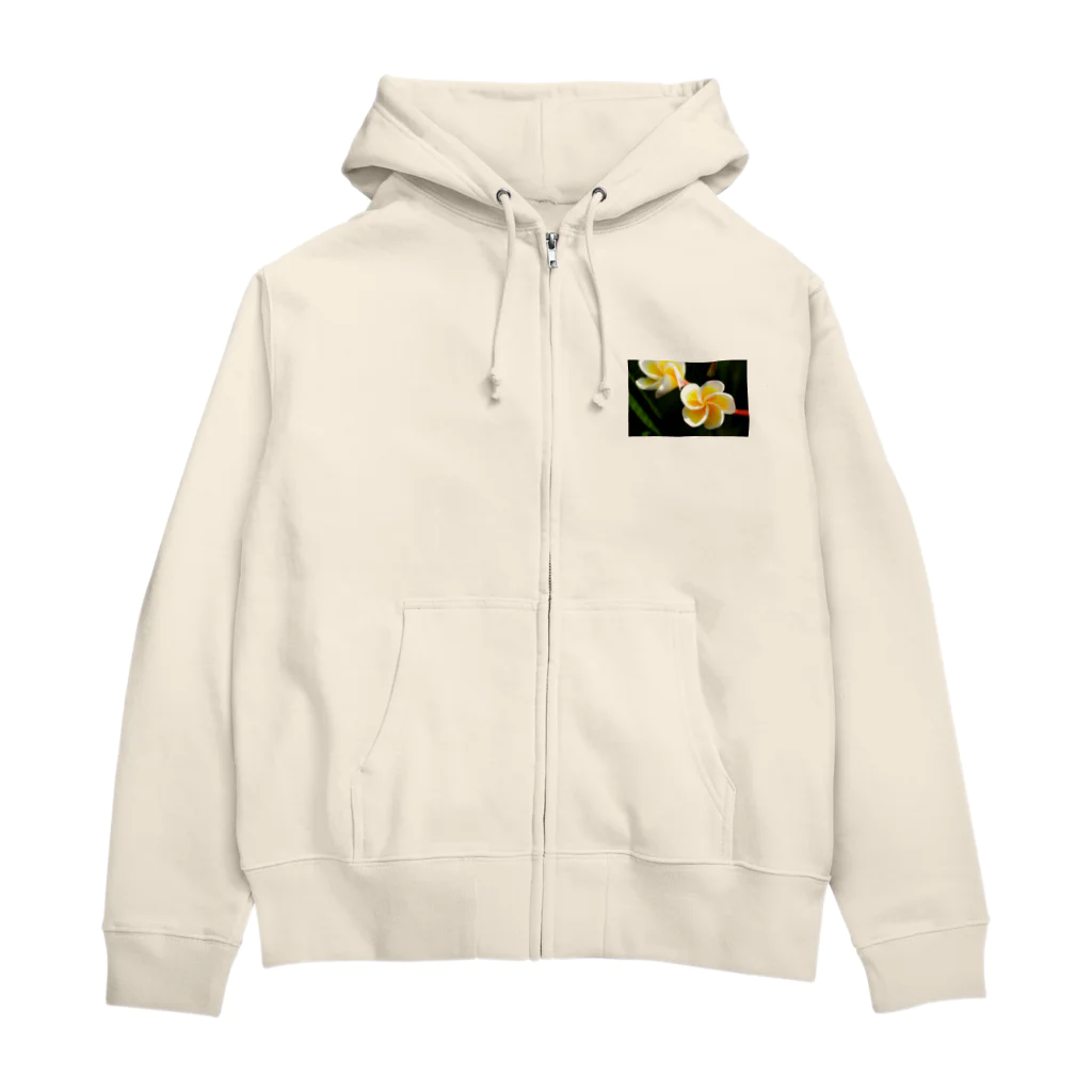 kamakiri3のFlower of the Heart　プルメリア Zip Hoodie