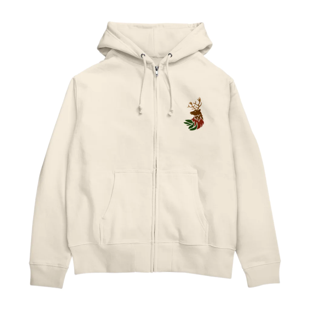 kocoon（コクーン）の幸福を運ぶトナカイ Zip Hoodie