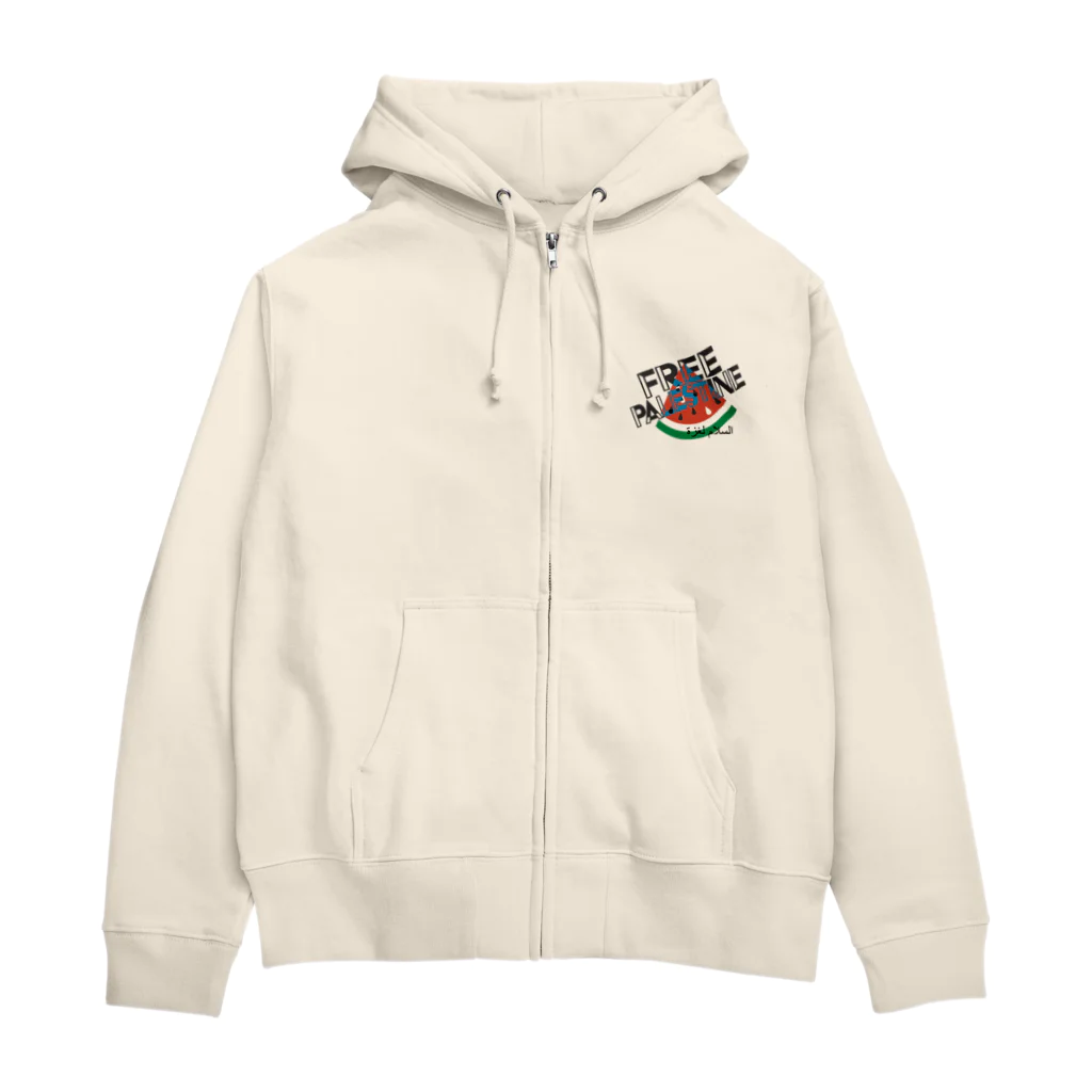 otemochanのFREE PALESTINE Zip Hoodie