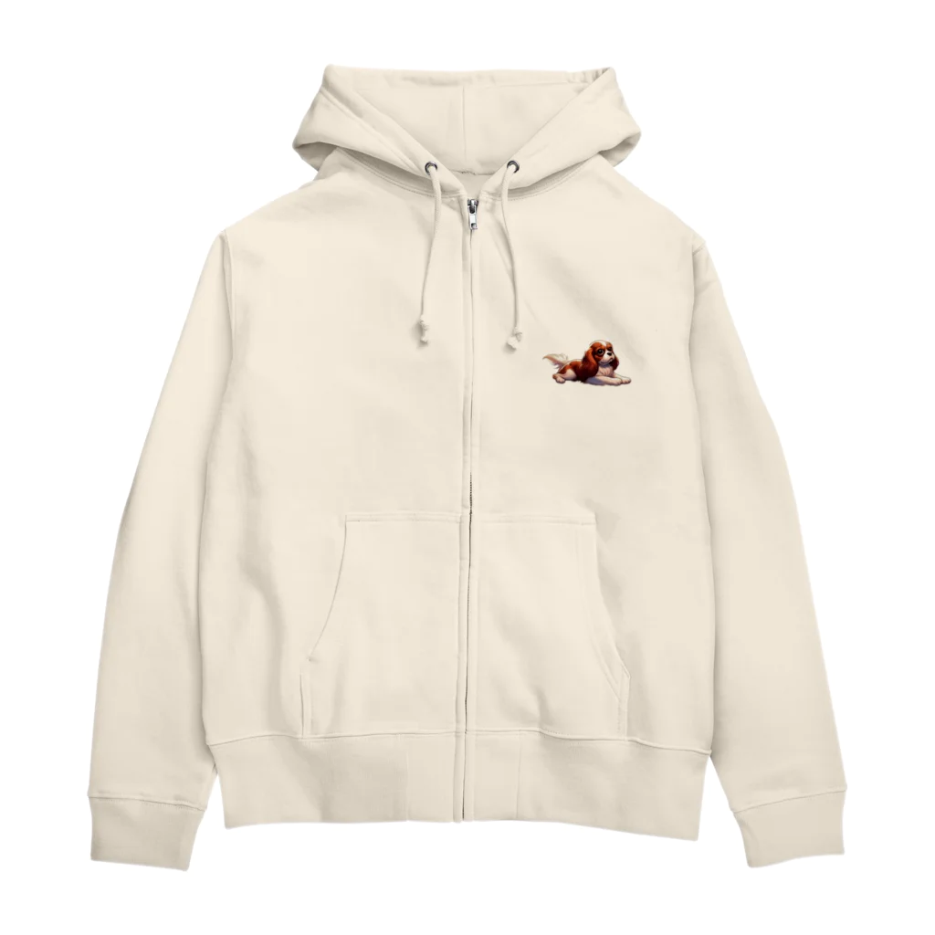 キャバリアMyラブのふせ！ブレンハイム Zip Hoodie