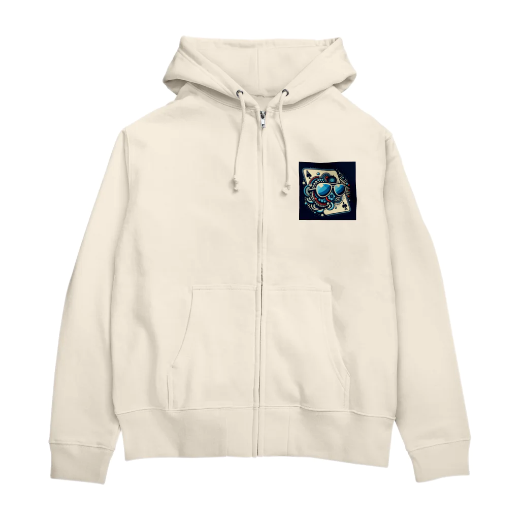 ぴーすけ🃏【ポーカーグッズ】のカワウソポーカー Zip Hoodie