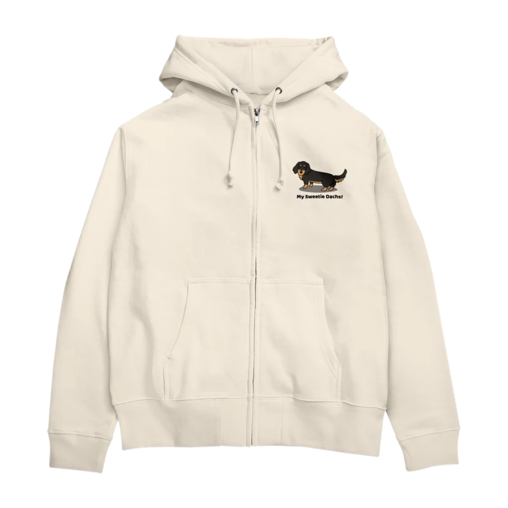 efrinmanのダックスブラックタン（両面） Zip Hoodie