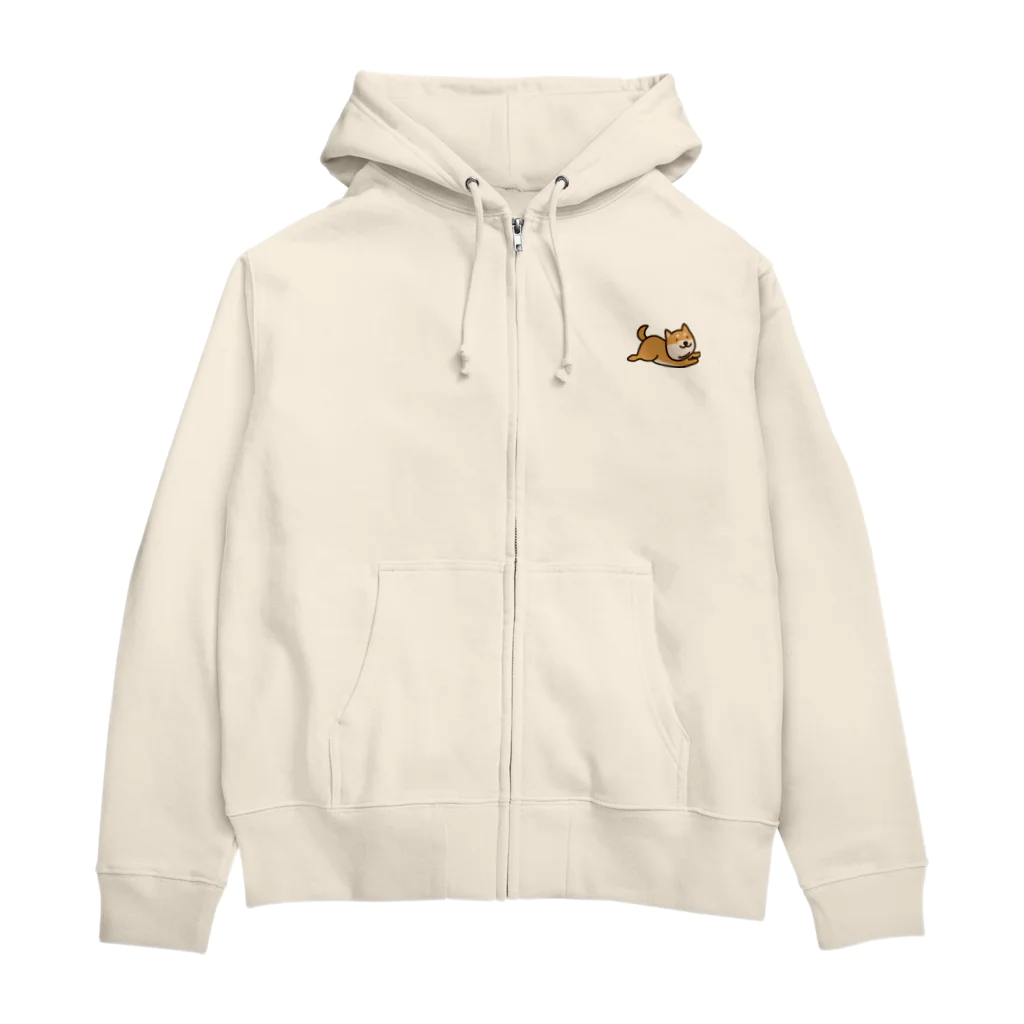 semioticaのいま行く柴犬（ワンポイント） Zip Hoodie