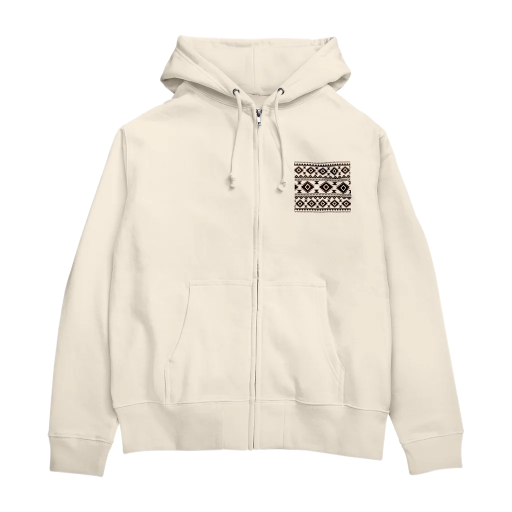 Drecome_Designのオルテガ柄 Zip Hoodie