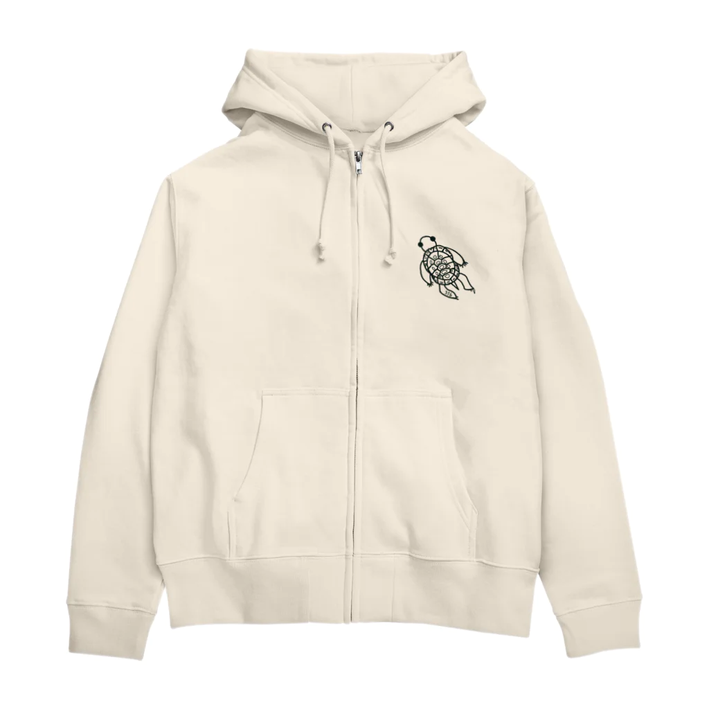 316(MIHIRO)のスペインイシガメとクサガメちゃん Zip Hoodie