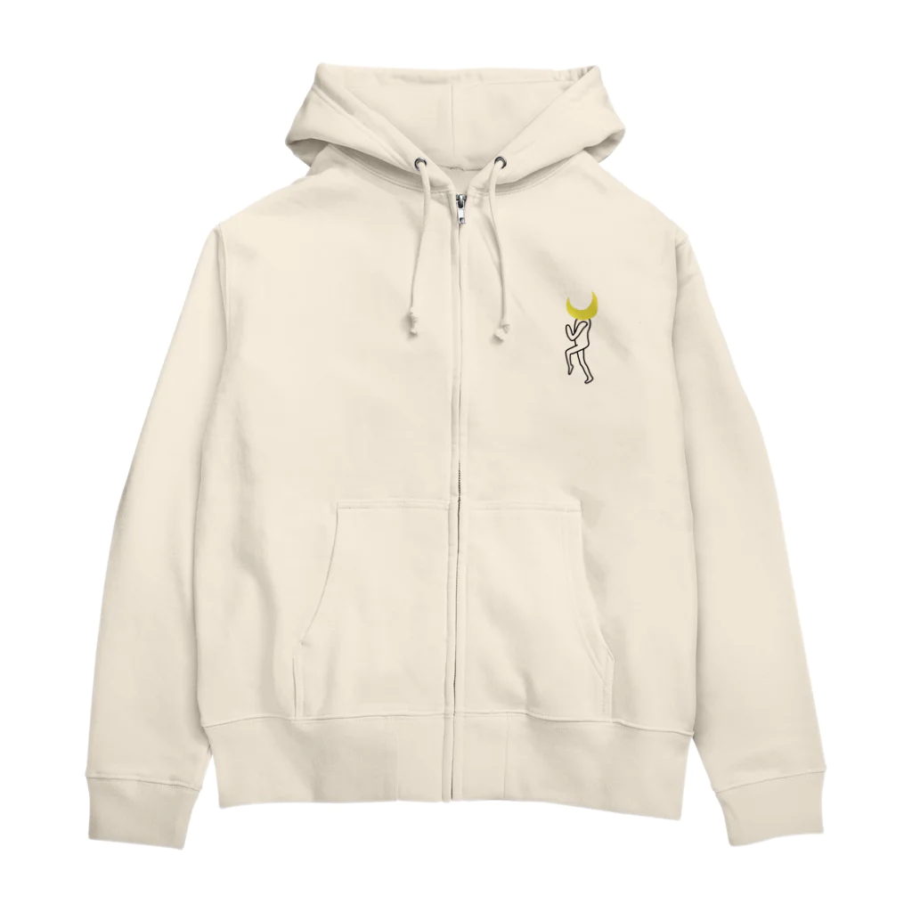 かをすのひとのむーんうぉーく Zip Hoodie