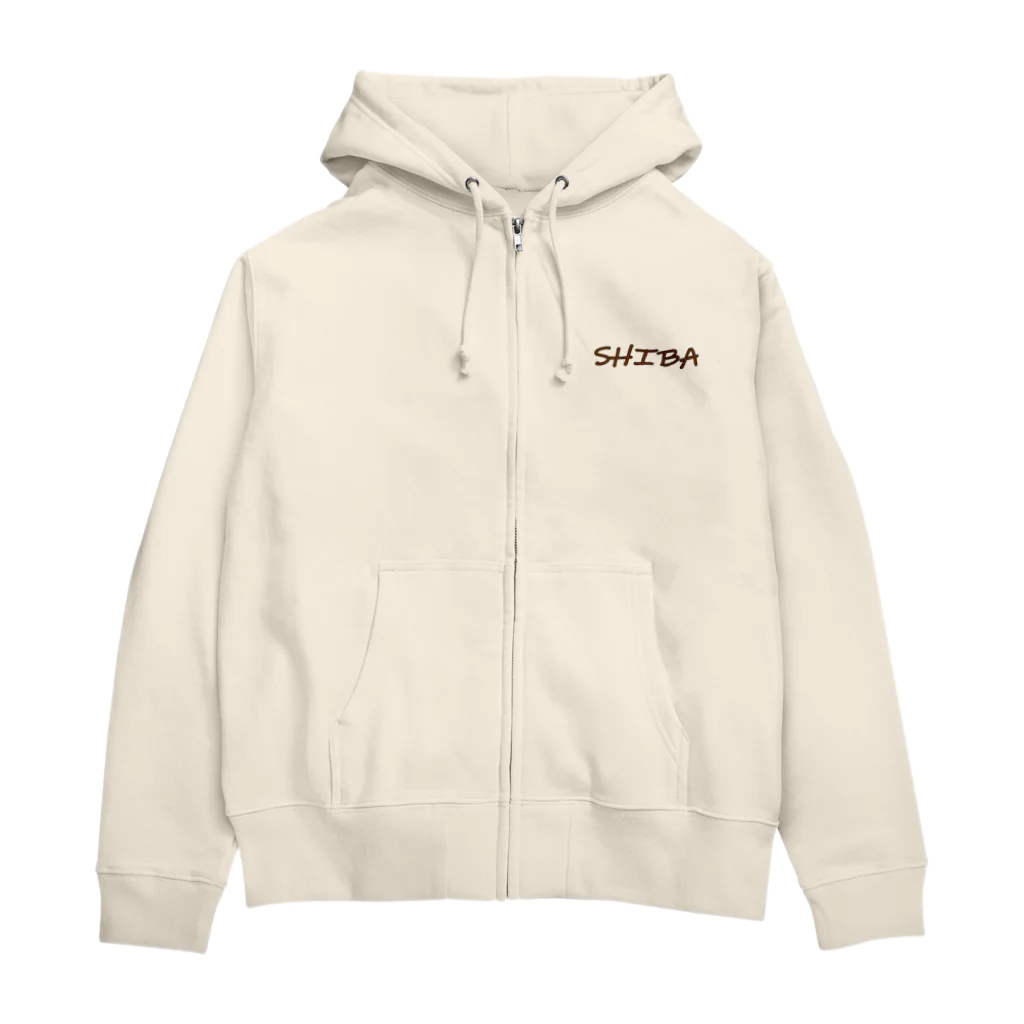 初おばぁばの（黒柴）うちのわんこchanシリーズ　月と星　横長　 Zip Hoodie