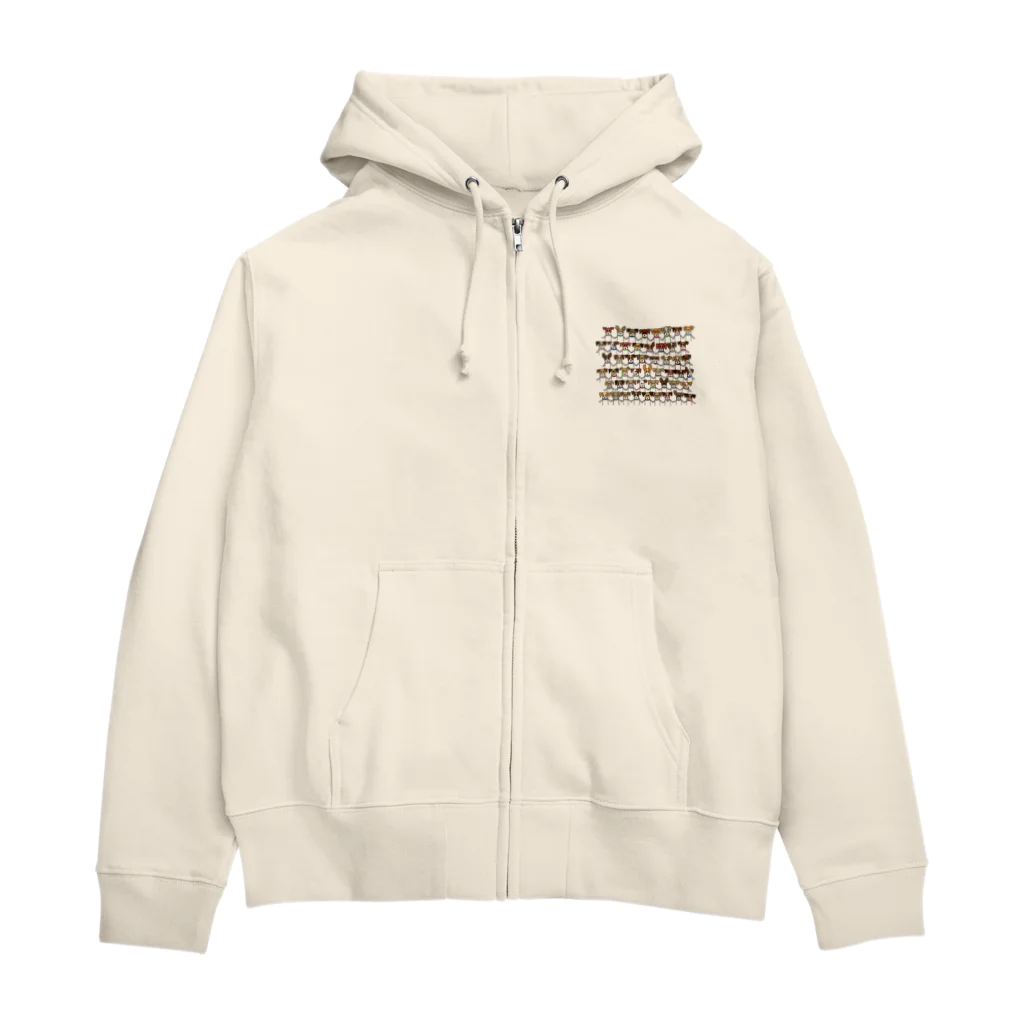 トトエリのジャックラッセルテリアのトトwithフレンズ Zip Hoodie