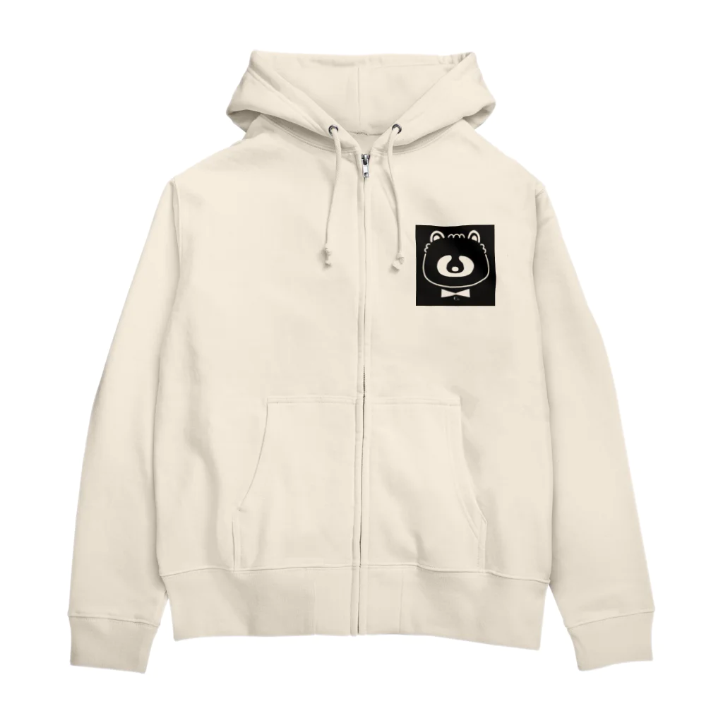 ジーナショップ(たぬき多め)の蝶ネクタイたぬき Zip Hoodie