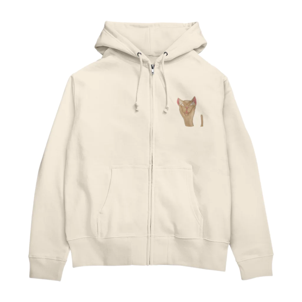 おこなかのメだまからの景色のねこお。 Zip Hoodie