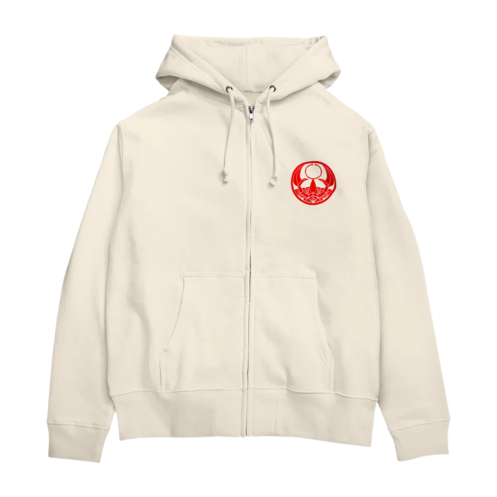 ザリガニ屋の家紋ザリガニ Zip Hoodie