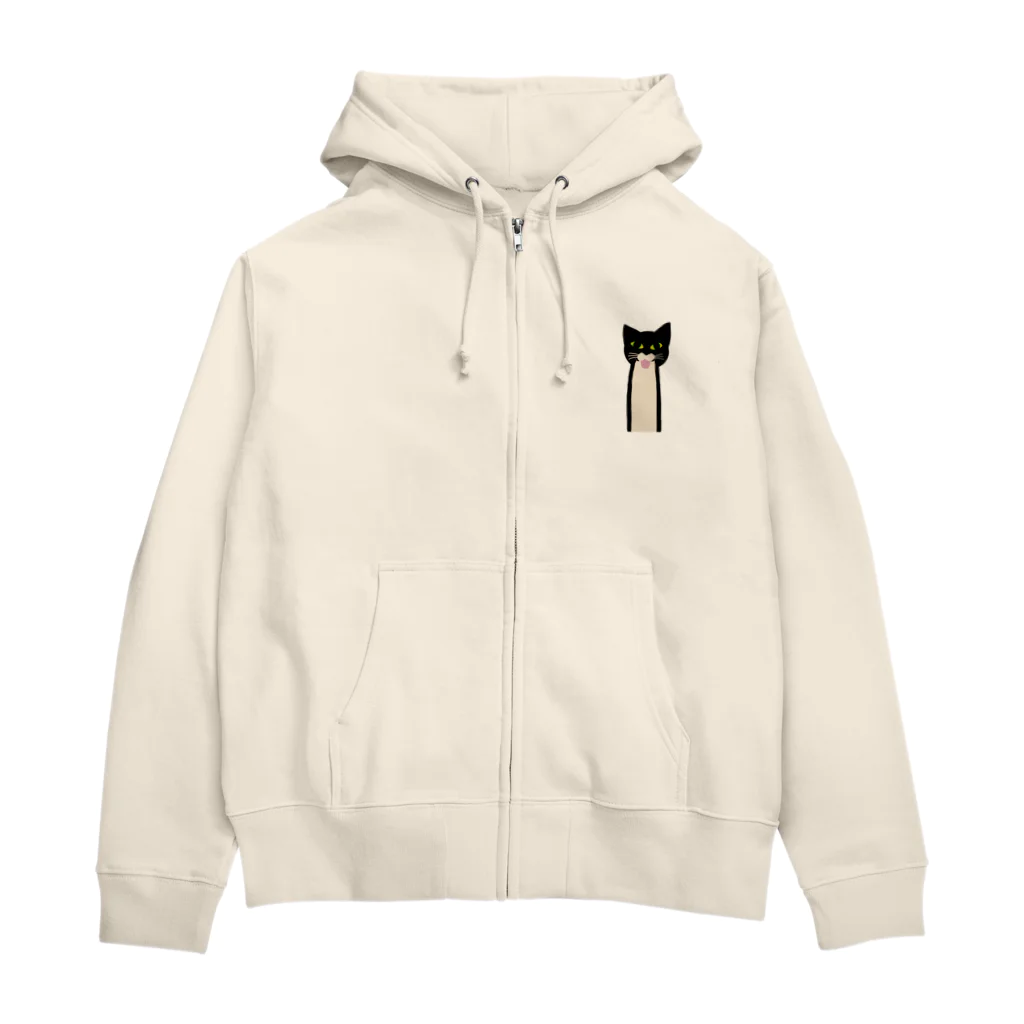 Masque de Lune (マスク･ド･リュンヌ)のりゅんぬのベロ出しこけし　チビ Zip Hoodie