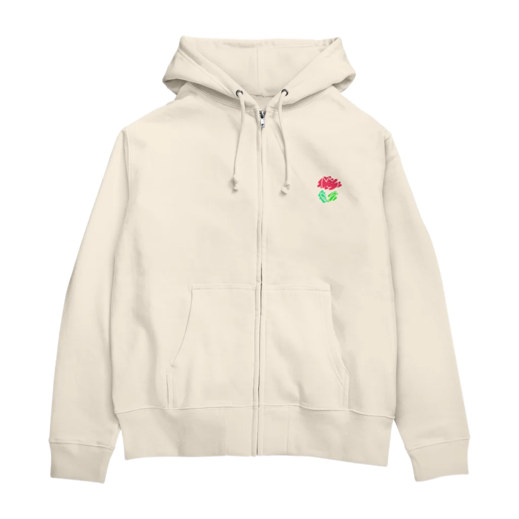 チワワのわさわさのチューリップ Zip Hoodie