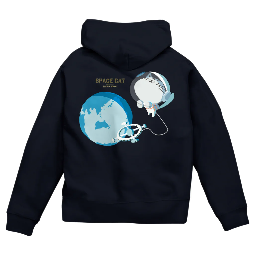 ビューン ワークスの宇宙猫 Zip Hoodie