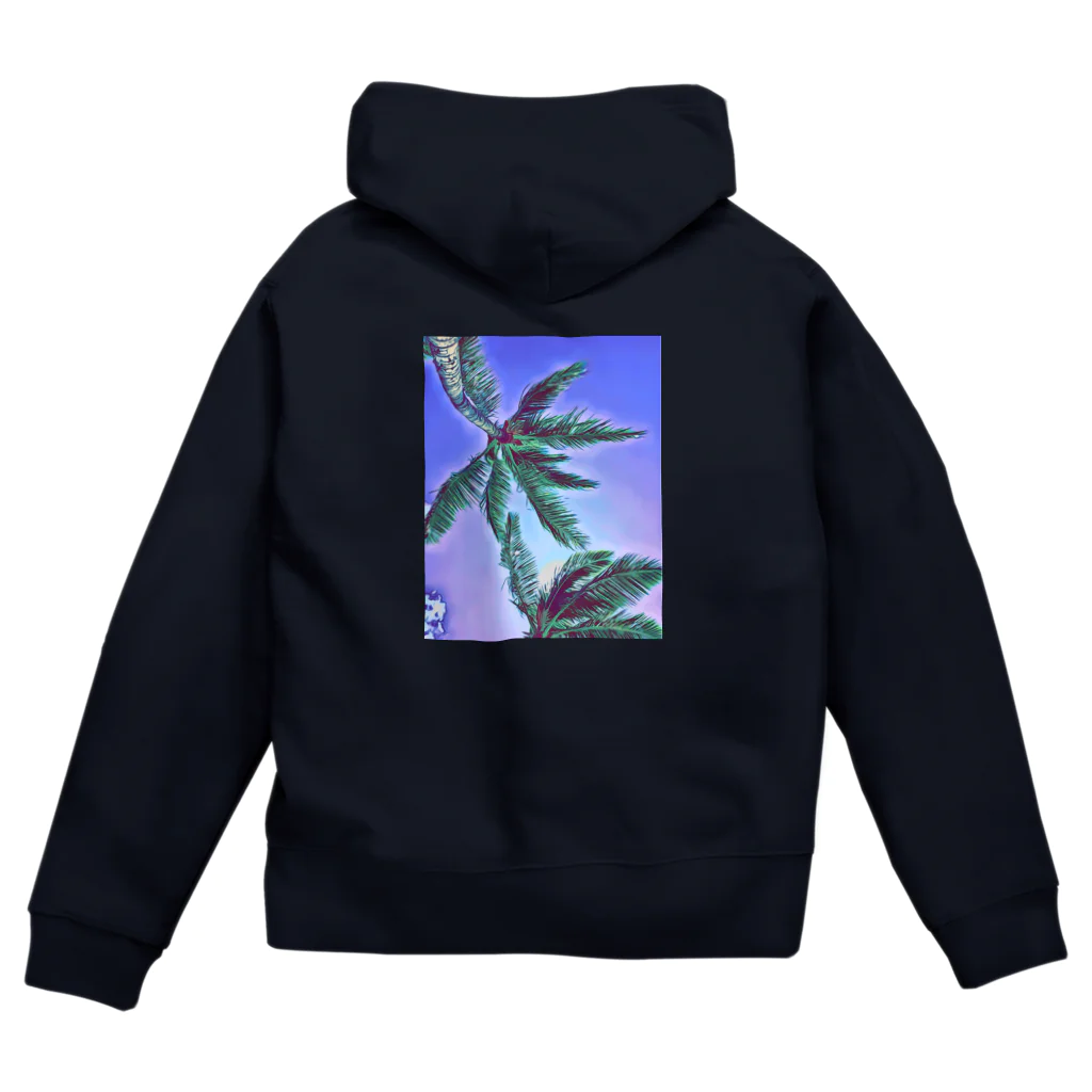 わらしゃんどのヤシの木 Zip Hoodie