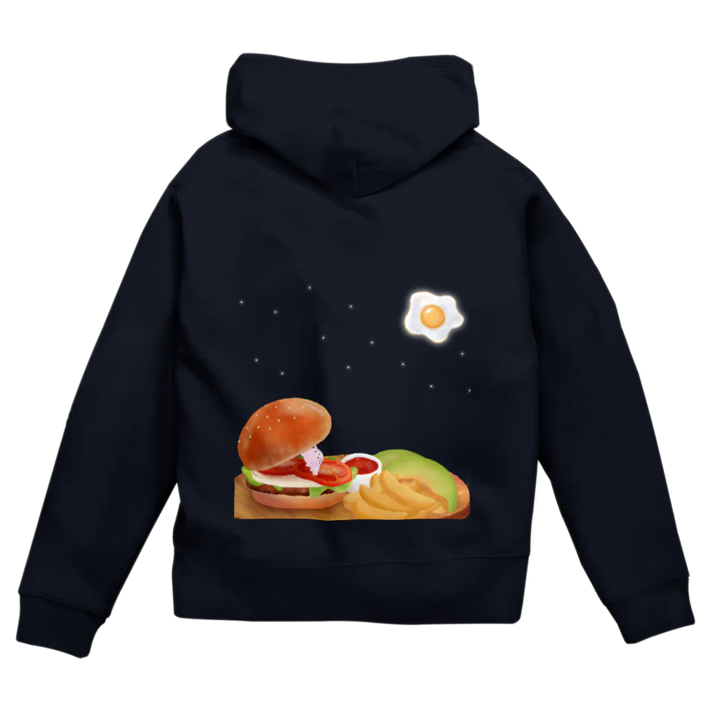 mifの月見バーガー🍔 Zip Hoodie