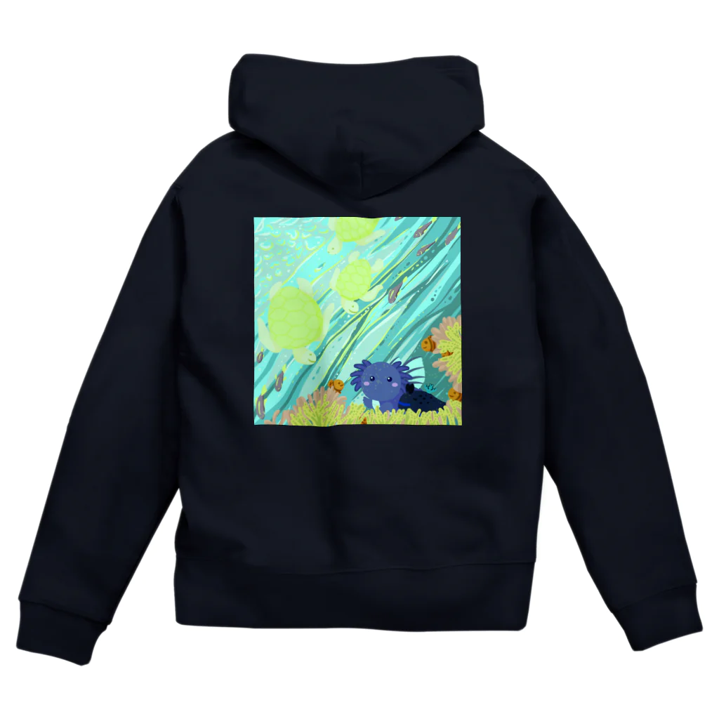 ariariartのBlue submarine【コラボ作品】 Zip Hoodie