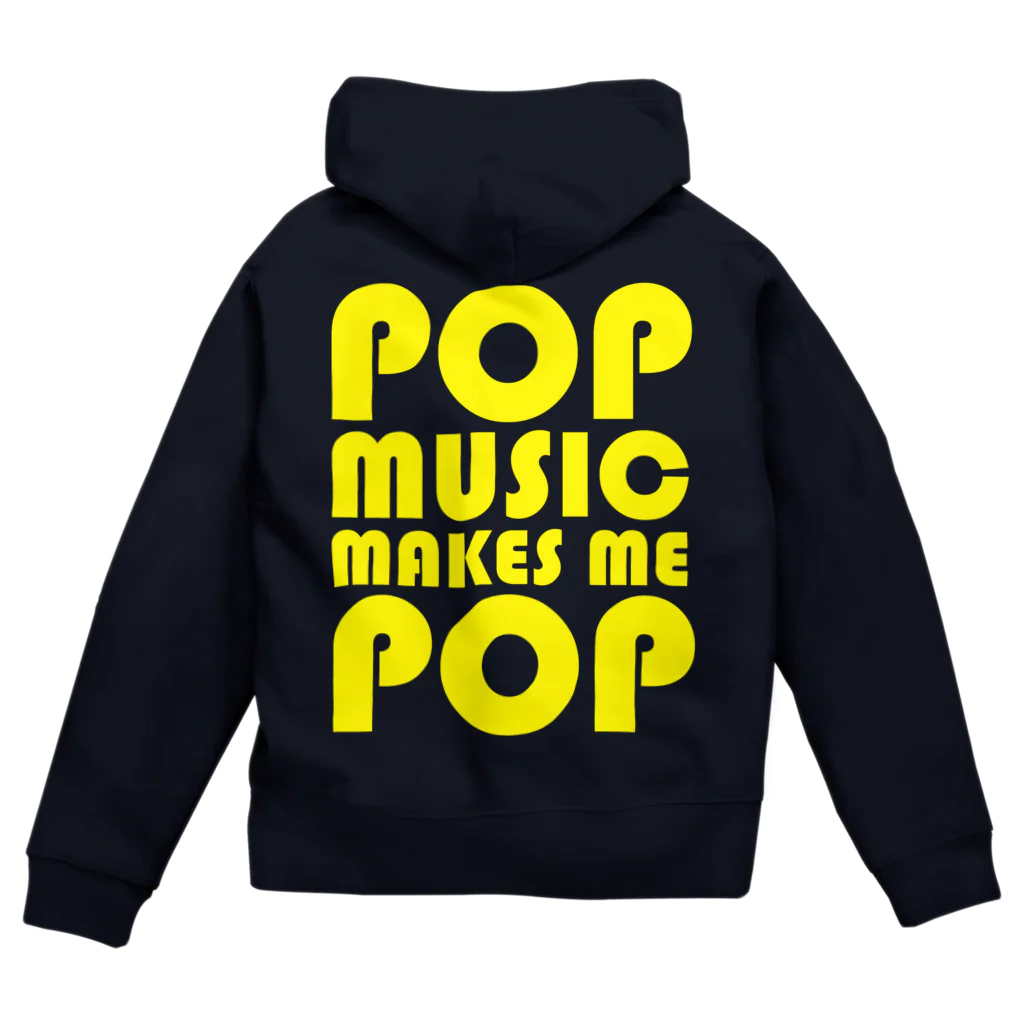 牛のTシャツ屋のPOP MUSIC(YELLOW) Zip Hoodie