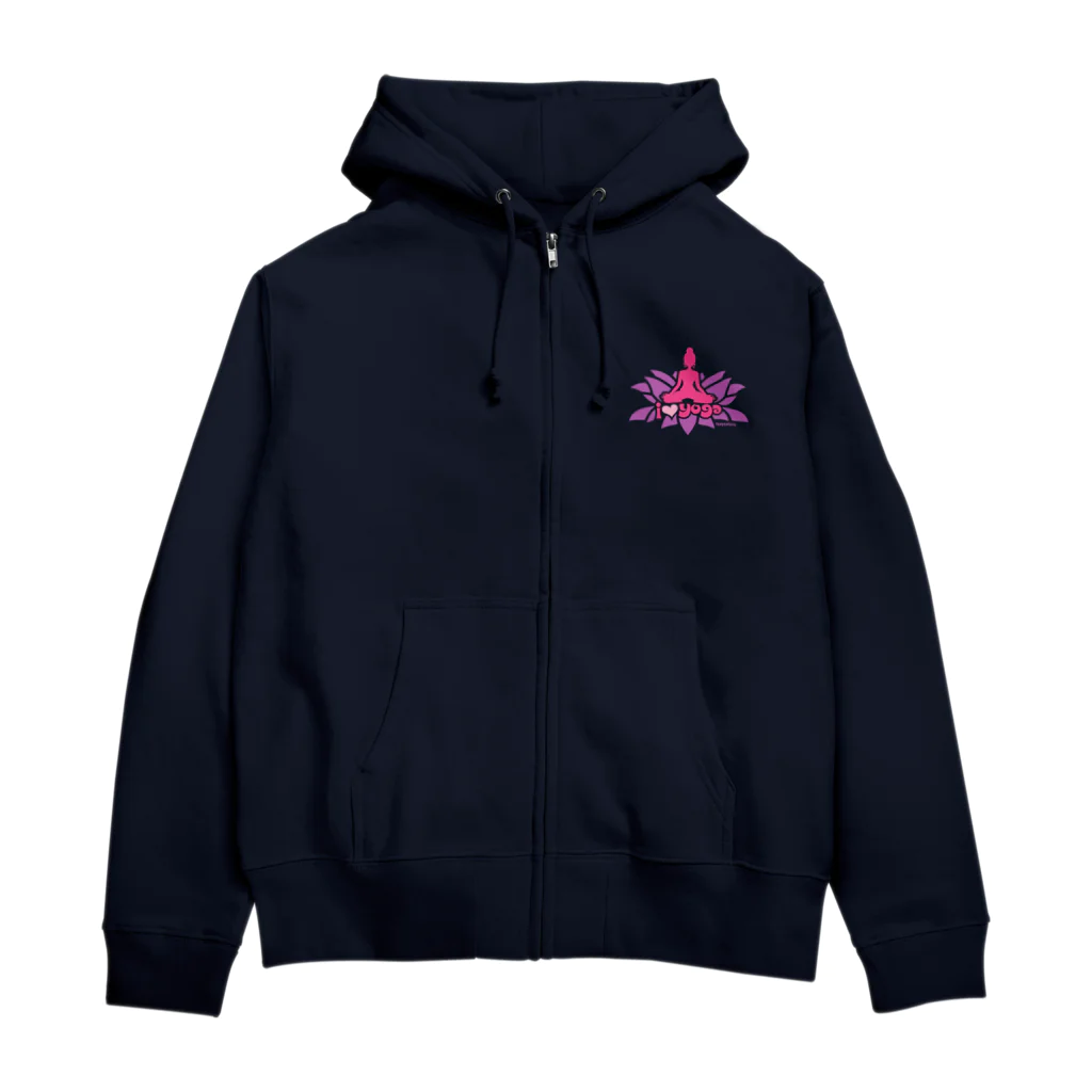 FOXY COLORSのI LOVE YOGA by foxycolors Zip Hoodie