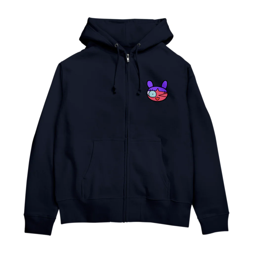 メイドイン極楽スズリ店のウィンク Zip Hoodie