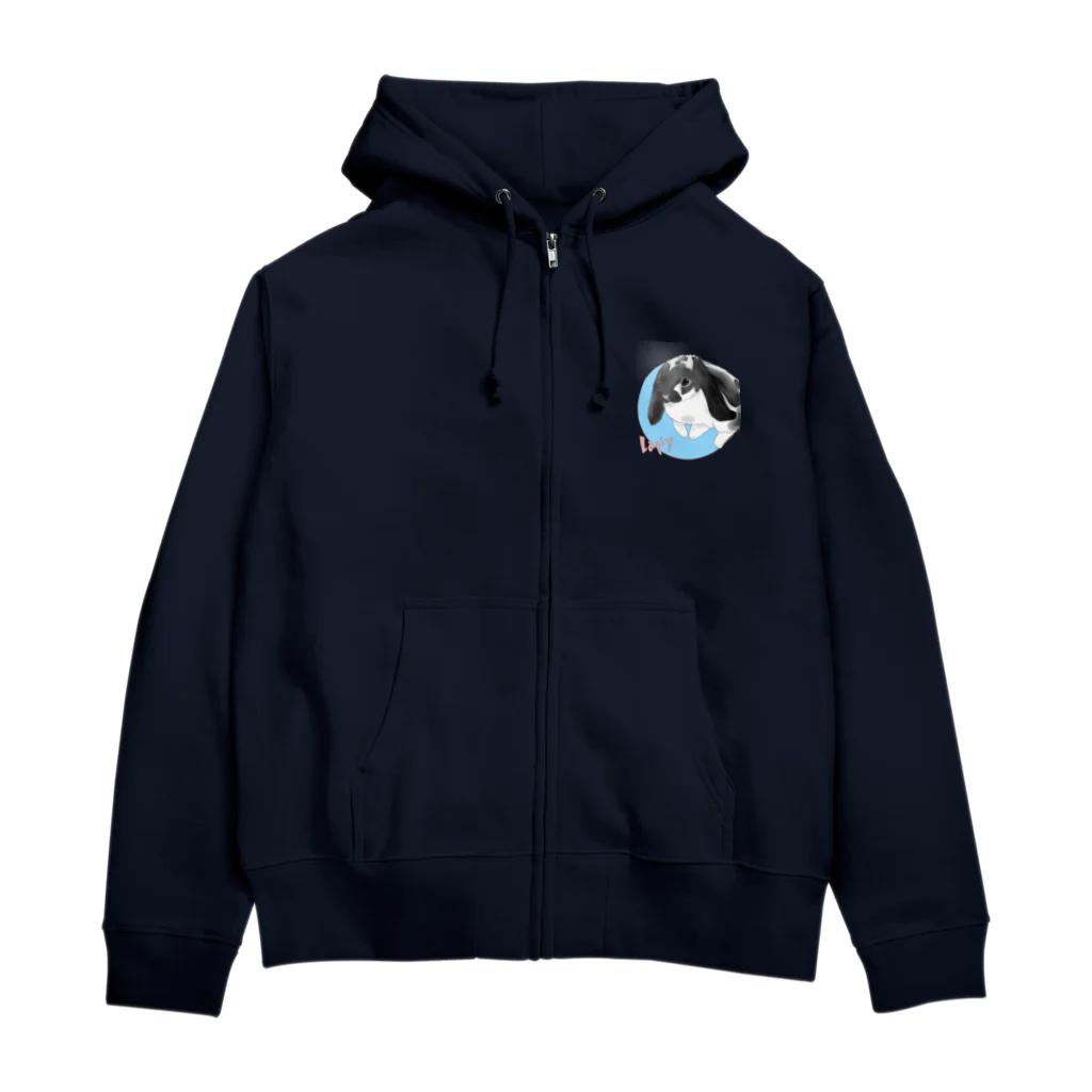 月兎亭のうさぎのラピィちゃん２ Zip Hoodie