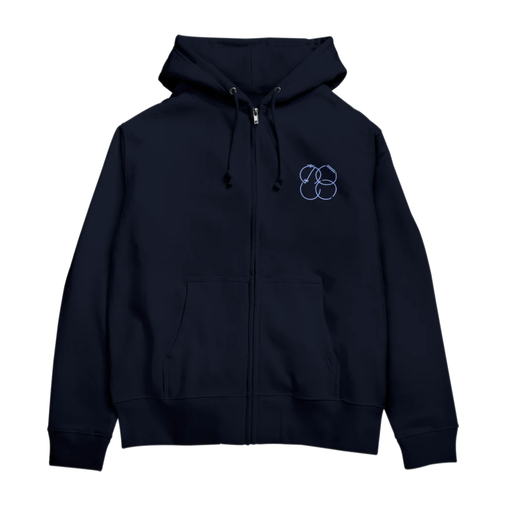 Circlothesのあじさい青 Zip Hoodie