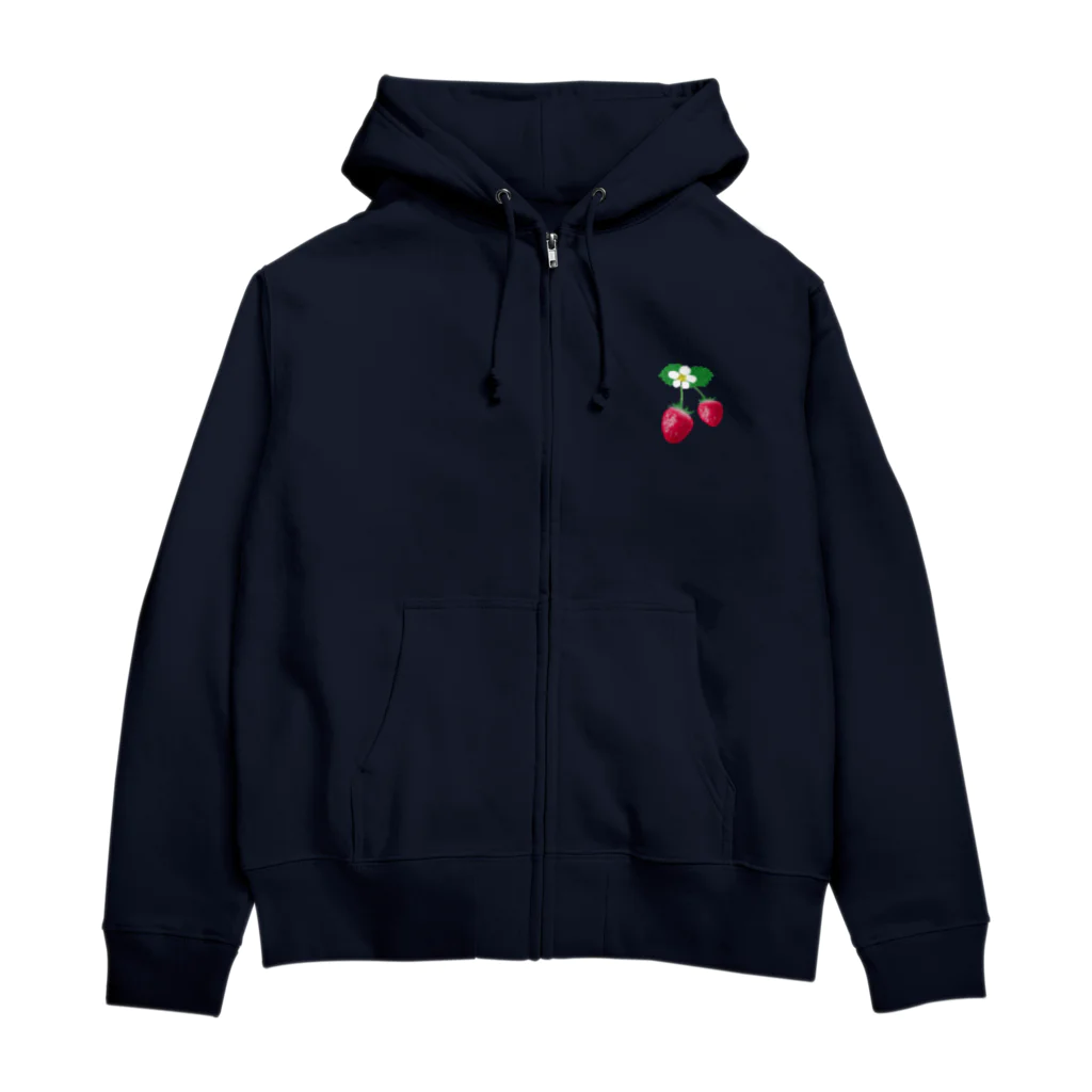 Miry身内用ショップのいちごといちごの花 Zip Hoodie