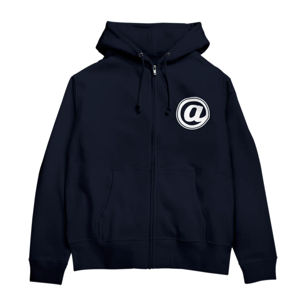 あおやま周平オフィシャルグッズのaoロゴ白バージョン Zip Hoodie