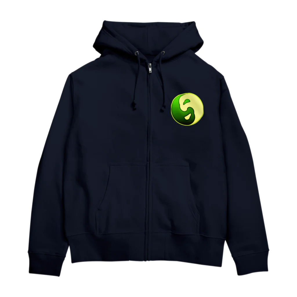 紫園+sion+(麗舞+reybu+)の【陰陽和合🌕月夜ニ💚】 Zip Hoodie